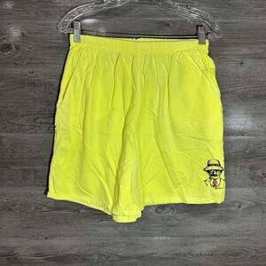 Vintage 90s Panama Jack Yellow Neon Athletic Board Shorts Size Large